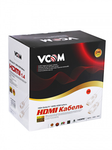 Кабель HDMI 19M/M ver:1.4+3D, 40m, 2 фильтра VCOM <VHD6020D-40MB> (1/2) фото 3