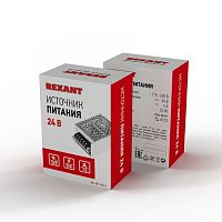 Блок питания REXANT 220 V AC/24 V DC 1 A 24 W с разъемами под винт, без влагозащиты (IP23), защитный кожух (1/200)