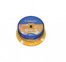 Диск VERBATIM DVD-R 4.7 GB (16х) CB-25 (200) (43522)