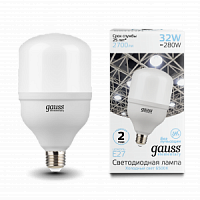 Лампа светодиодная GAUSS Elementary T100 32W 2700lm 6500K E27 1/20 (63233)