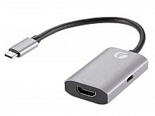 Aдаптер USB 3.1 Type-Cm --> HDMI A(f) , 4K@60Hz, PD charging, Alum Shell, VCOM <CU452A>  (1/150)