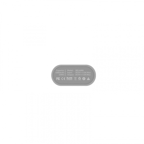 Мобильный аккумулятор Аккумулятор внешний HOCO B21, 5200mAh, 1 USB выход 1A, Micro-USB вход 1A, LED индикатор, пластик, бирюзовый (1/60) (6957531049661) фото 2