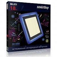 Светильник светодиодный SMARTBUY SBLSq-DLB-18-3K-B-IP20, квадрат с подсветкой