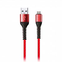 Кабель SMART BUY USB - micro USB, спиральный, красный, 1.0 м (1/500) (iK-12sp red)