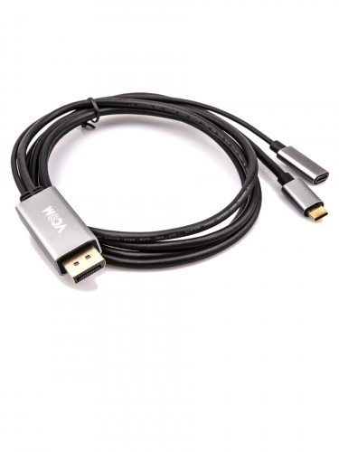 Кабель-адаптер USB 3.1 Type-Cm --> DP(m) 4K@60Hz, 1.8m , PD,Aluminium Shell, VCOM <CU422MCPD-1.8M> (1/75) фото 6