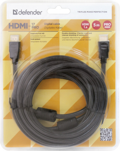 Кабель DEFENDER A/V HDMI-17PRO (ver1.4), HDMI M-M, 5м. (1/30) (87460) фото 7