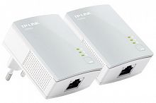 Комплект адаптеров Powerline TP-LINK TL-PA4010KIT, 802.3/802.3u, 500 Mb/б по электросети (1/24) (TL-PA4010 KIT)