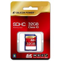 Карта памяти SDHC  32GB  Silicon Power Class 10 (SP032GBSDH010V10)
