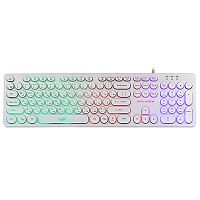 Клавиатура проводная игровая DIALOG KGK-16U WHITE Gan-Kata, RGB-подсветка, USB, белая (1/20) (KGK-16U white)