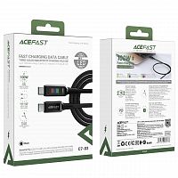 Кабель Type-C - Type-C ACEFAST C7-03, 1.2м, круглый, 5.0А, ткань, 100W, индикатор, цвет: чёрный (1/24/192) (6974316282778)