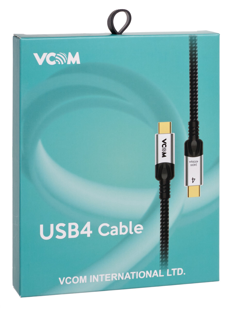 Кабель USB4 TypeC(М)--TypeC(М), 5K@60Hz, 40GBps, PD 240W, 5A, VCOM, 1.2м  (1/60)