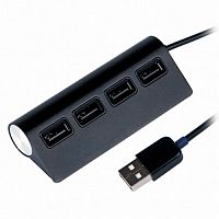 Разветвитель RITMIX CR-2400, черный, USB 2.0, 4 порта (1/100) (15118095)