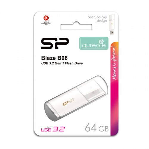 Флеш-накопитель USB 3.0  64GB  Silicon Power  Blaze B06  белый (SP064GBUF3B06V1W) фото 13