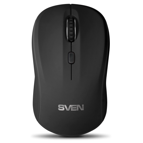 Беспроводная мышь SVEN RX-230W (2,4 GHz, 3+1кл., 800-1600DPI, Soft Touch, блистер), чёрная (1/60) (SV-017835)