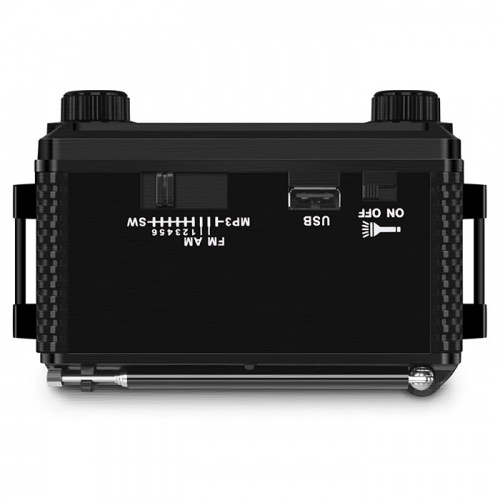 Радиоприемник SVEN SRP-355 (мощность 3 Вт (RMS), FM/AM/SW, USB, SD/microSD, фонарь, встроенный аккумулятор), черный (1/20) (SV-017125) фото 2