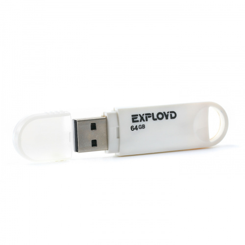 Флеш-накопитель USB  64GB  Exployd  570  белый (EX-64GB-570-White) фото 3