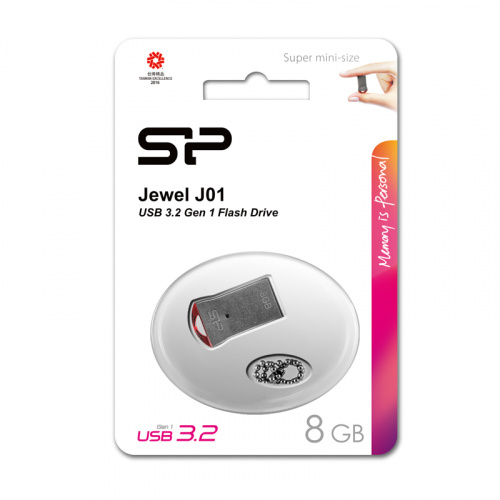 Флеш-накопитель USB 3.0  8GB  Silicon Power  Jewel J01  красный (SP008GBUF3J01V1R) фото 10