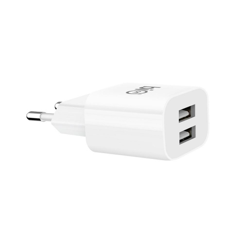 Сетевое Зарядное Устройство  Bion, 2*USB-A, 10 Вт, белый [BXP-ADP-2A-10W] (1/300)