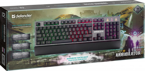 Клавиатура проводная игровая Defender Annihilator GK-013 RU,RGB подсветка (45013) фото 7
