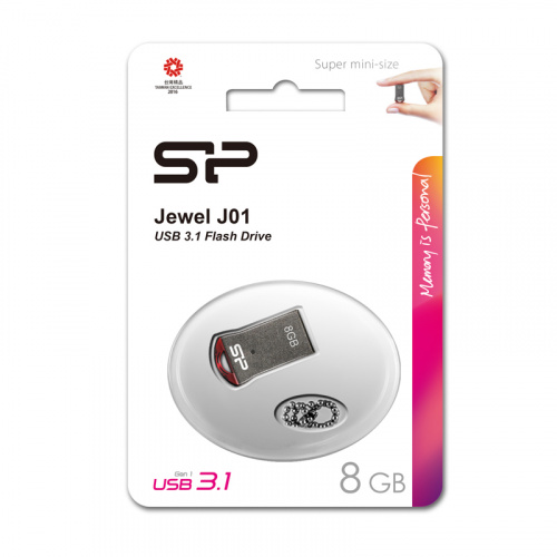 Флеш-накопитель USB 3.0  8GB  Silicon Power  Jewel J01  красный (SP008GBUF3J01V1R) фото 9