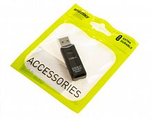 Картридер Smartbuy USB 3.0 SD/MicroSD SBR-750-B, черный (1/100)