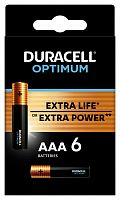 Элемент питания DURACELL  LR03 BL6 OPTIMUM (6/48/24192) (Б0056023)