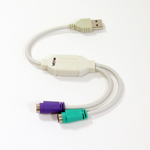 Кабель-адаптер VCOM USB A->2xPS/2 (адаптер для подключения PS/2 клавиатуры и мыши к USB порту) (1/125) (VUS7057) фото 2