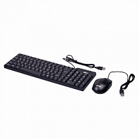 Комплект проводной Клавиатура + Мышь RITMIX RKC-010, проводной, USB, черная (1/20) (15119373)