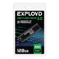 Флеш-накопитель USB 3.0  128GB  Exployd  680  чёрный (EX-128GB-680-Black)