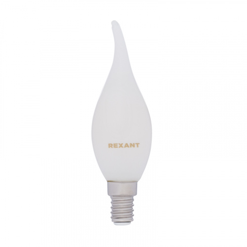 Лампа светодиодная REXANT филаментная Свеча на ветру CN37 9.5 Вт 915 Лм 4000K E14 матовая колба (10/100)