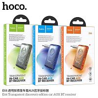 Ресивер HOCO E66 Transparent, пластик, Bluetooth, AUX, TF, микрофон, цвет: чёрный (1/20/200) (6931474789044)
