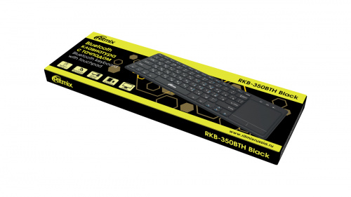 Клавиатура беспроводная RITMIX RKB-350BTH Bluetooth c тачпадом с поддержкой мультитач жестов, чёрная (1/20) (80000936) фото 2