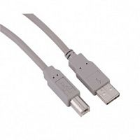 Кабель USB 2.0 A-->B, 1.0 м., серый (К500) (1/80) (K500)