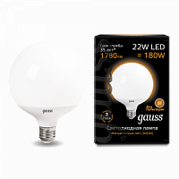 Лампа светодиодная GAUSS G125 22W 1800lm 3000K E27 1/10 (105102122)