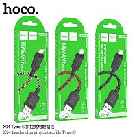 Кабель USB - Type-C HOCO X94 Leader, 1.0м, 3.0A, ткань, цвет: чёрный (1/33/330) (6931474794291)