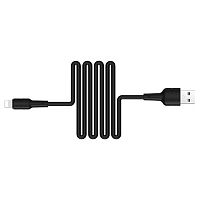 Кабель USB - 8 pin Borofone BX30, 1.0м, круглый, 2.4A, силикон, цвет: чёрный (1/360) (6931474706867)