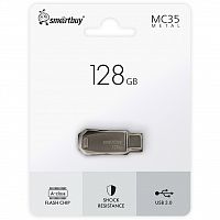 Флеш-накопитель USB 3.0  128GB  Smart Buy  MC35  (Type-C / Type-A)  металл (SB128GBMC35)