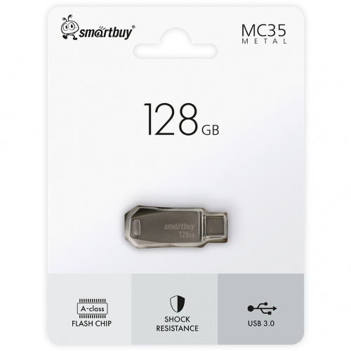 Флеш-накопитель USB 3.0  128GB  Smart Buy  MC35  (Type-C / Type-A)  металл (SB128GBMC35)