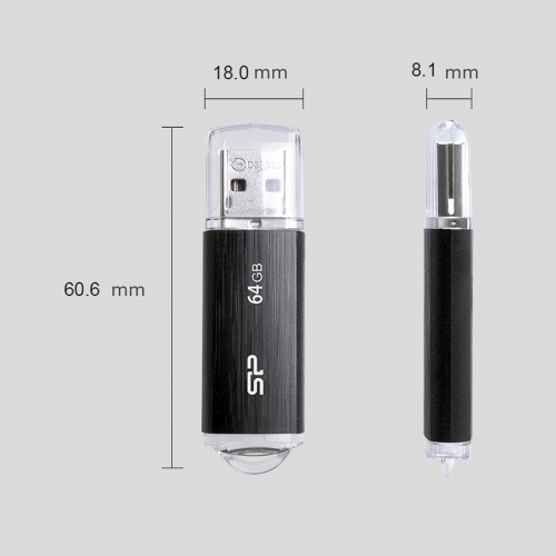 Флеш-накопитель USB  32GB  Silicon Power  Ultima U02  чёрный (SP032GBUF2U02V1K) фото 7
