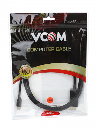 Кабель-переходник VCOM Mini DisplayPort M => HDMI M, 1.8 м. <CG695-B> (1/60) фото 3