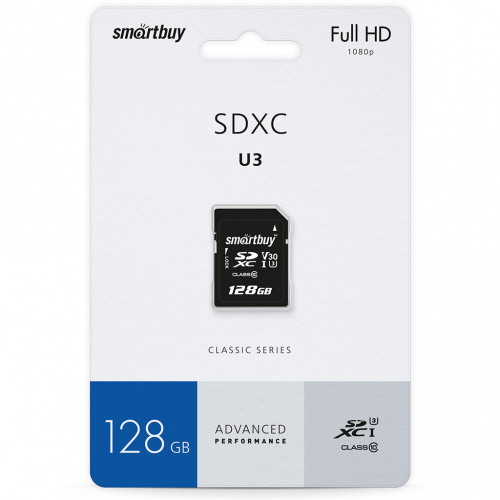 Карта памяти SDXC  128GB  Smart Buy Class 10 UHS-I (45/20 Mb/s) (SB128GBSDXC)