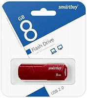 Флеш-накопитель USB  8GB  Smart Buy  Clue  бордовый (SB8GBCLU-BG)