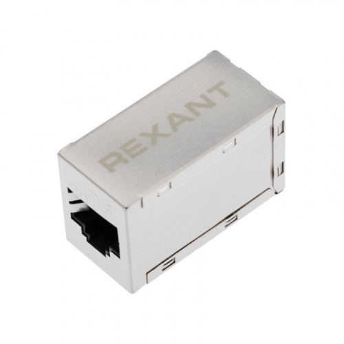 Проходной адаптер, RJ-45(8P-8C), FTP экранированный, категория 6, (гнездо-гнездо), REXANT (1/500) (03-0109)