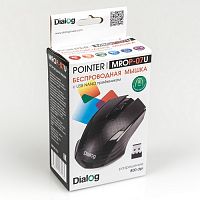 Беспроводная мышь DIALOG Pointer MROP-07U, USB, RF 2.4G, 3 кн., + колесо прокрутки, черный (1/40)