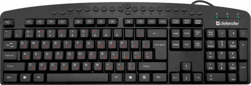 Клавиатура проводная DEFENDER Atlas HB-450 RU, USB, мультимедиа 124 кн., черная (1/40) (45450) фото 2