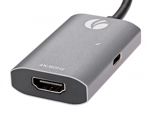 Aдаптер USB 3.1 Type-Cm --> HDMI A(f) , 4K@60Hz, PD charging, Alum Shell, VCOM <CU452A>  (1/150) фото 4