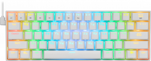 Клавиатура беспроводная REDRAGON Draconic RU,RGB, bluetooth 5.0, белая (77810)