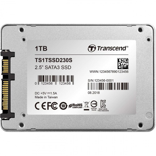 Внутренний SSD  Transcend 1TB  230S, SATA-III, R/W - 560/520 MB/s, 2.5", 3D NAND, TLC (TS1TSSD230S) фото 4