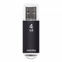 Флеш-накопитель USB  4GB  Smart Buy  V-Cut  чёрный (SB4GBVC-K)