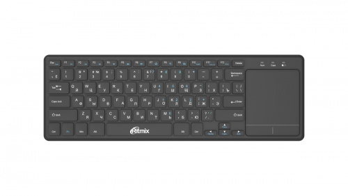 Клавиатура беспроводная RITMIX RKB-350BTH Bluetooth c тачпадом с поддержкой мультитач жестов, чёрная (1/20) (80000936)